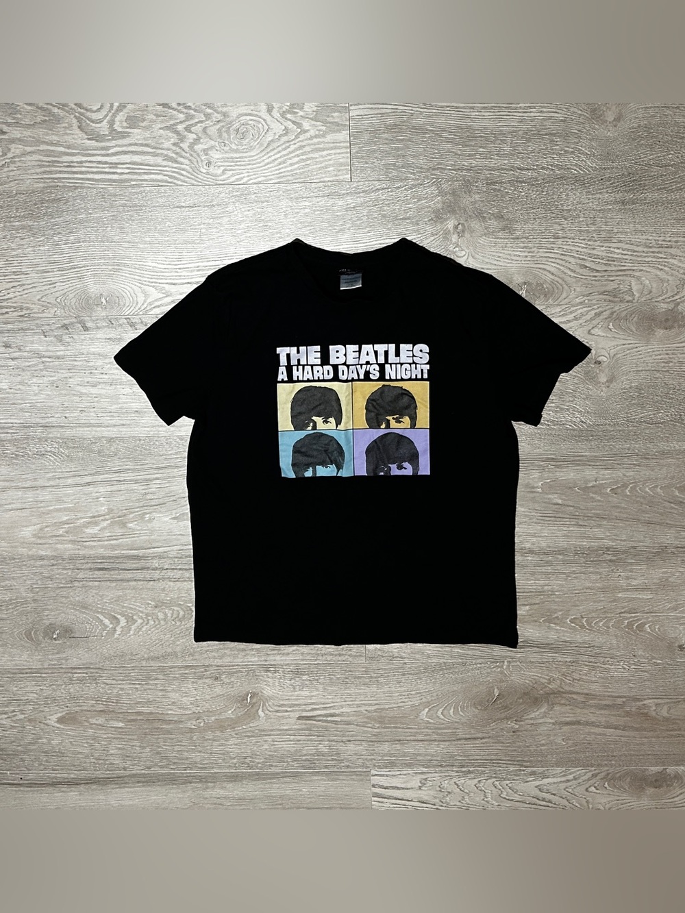 Black The Beatles "A Hard Day's Night" Graphic T-Shirt